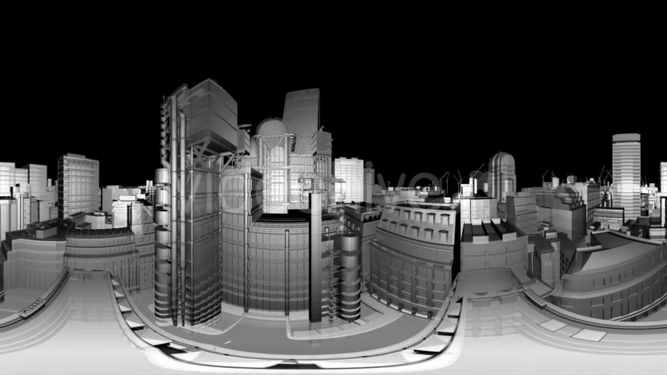 VR 360 Wireframe City Buildings - Download Videohive 21533542