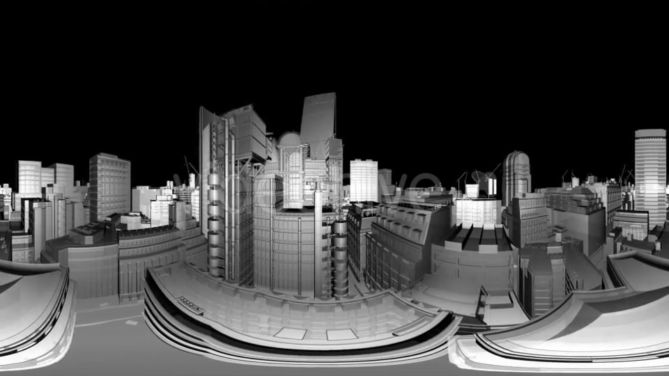 VR 360 Wireframe City Buildings - Download Videohive 21533542