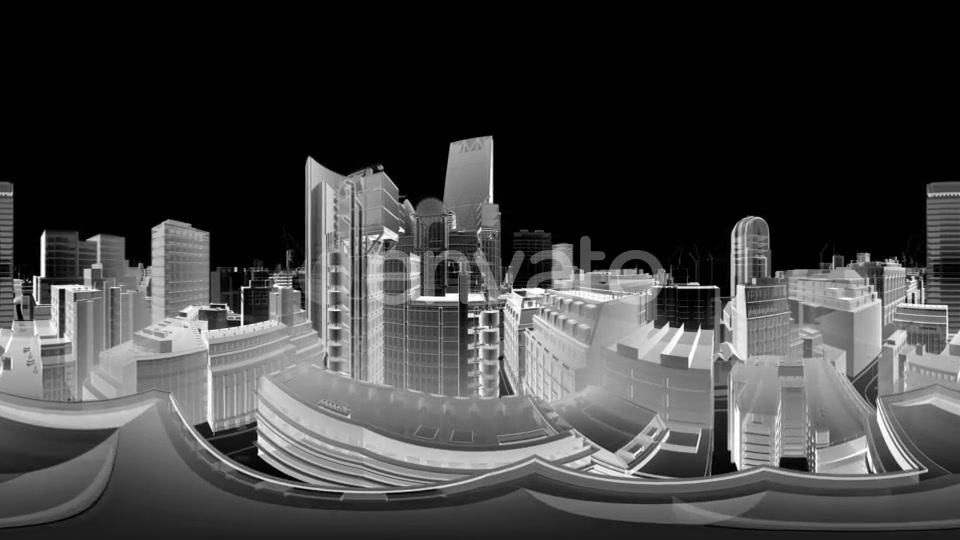 VR 360 Wireframe City Buildings - Download Videohive 21843434