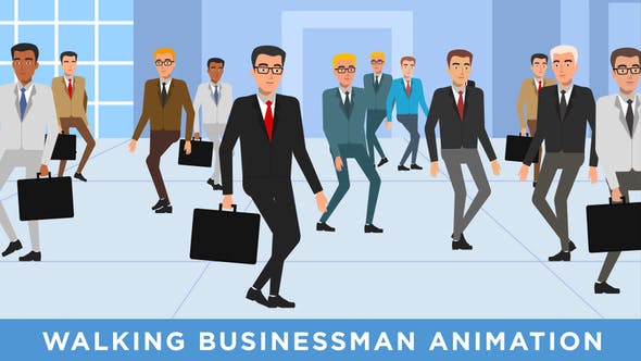 Walking Businessman Animation - Videohive 21612372 Download