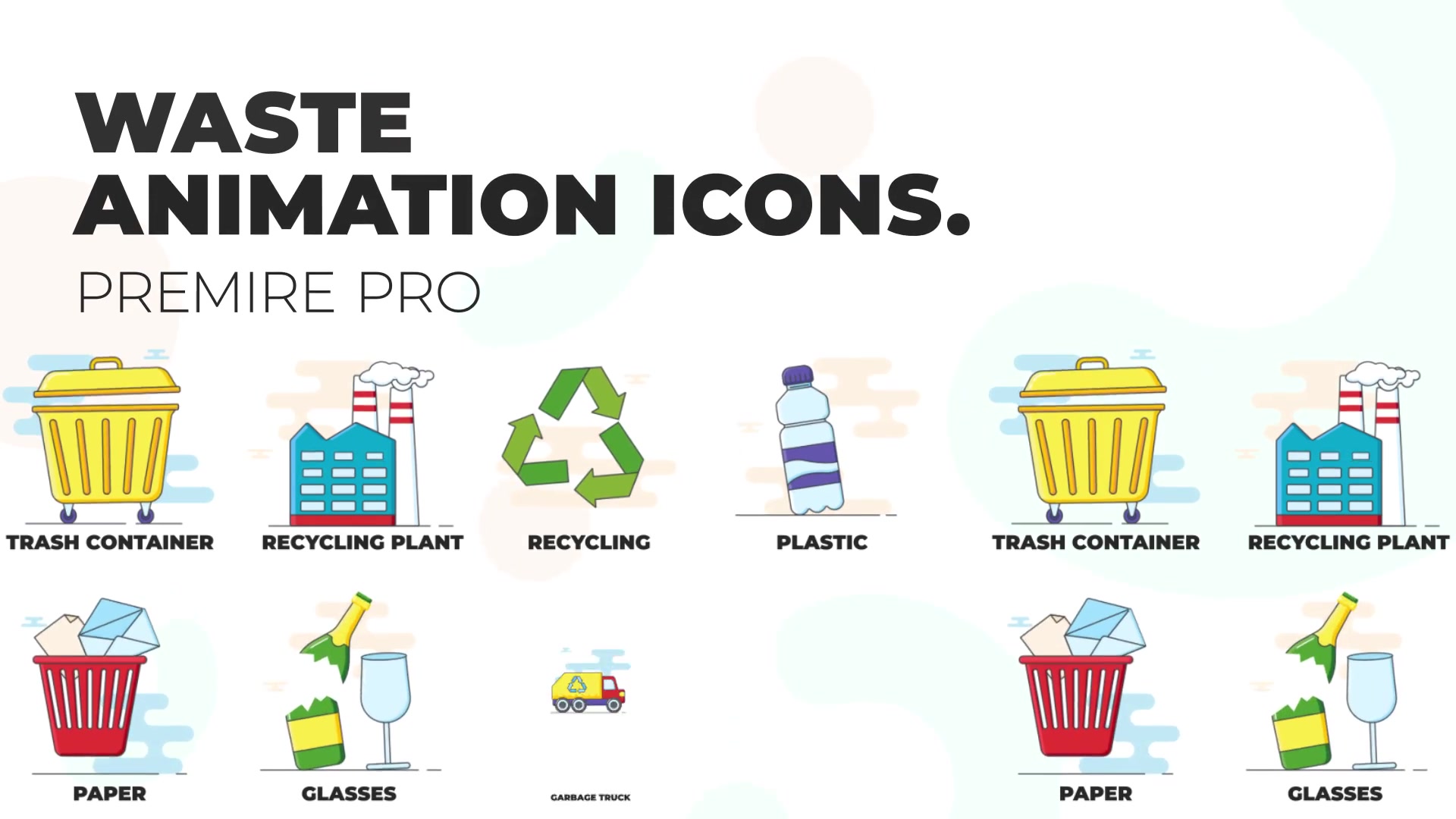 Waste management Animation Icons (MOGRT) Videohive 37236331 Premiere Pro Image 2