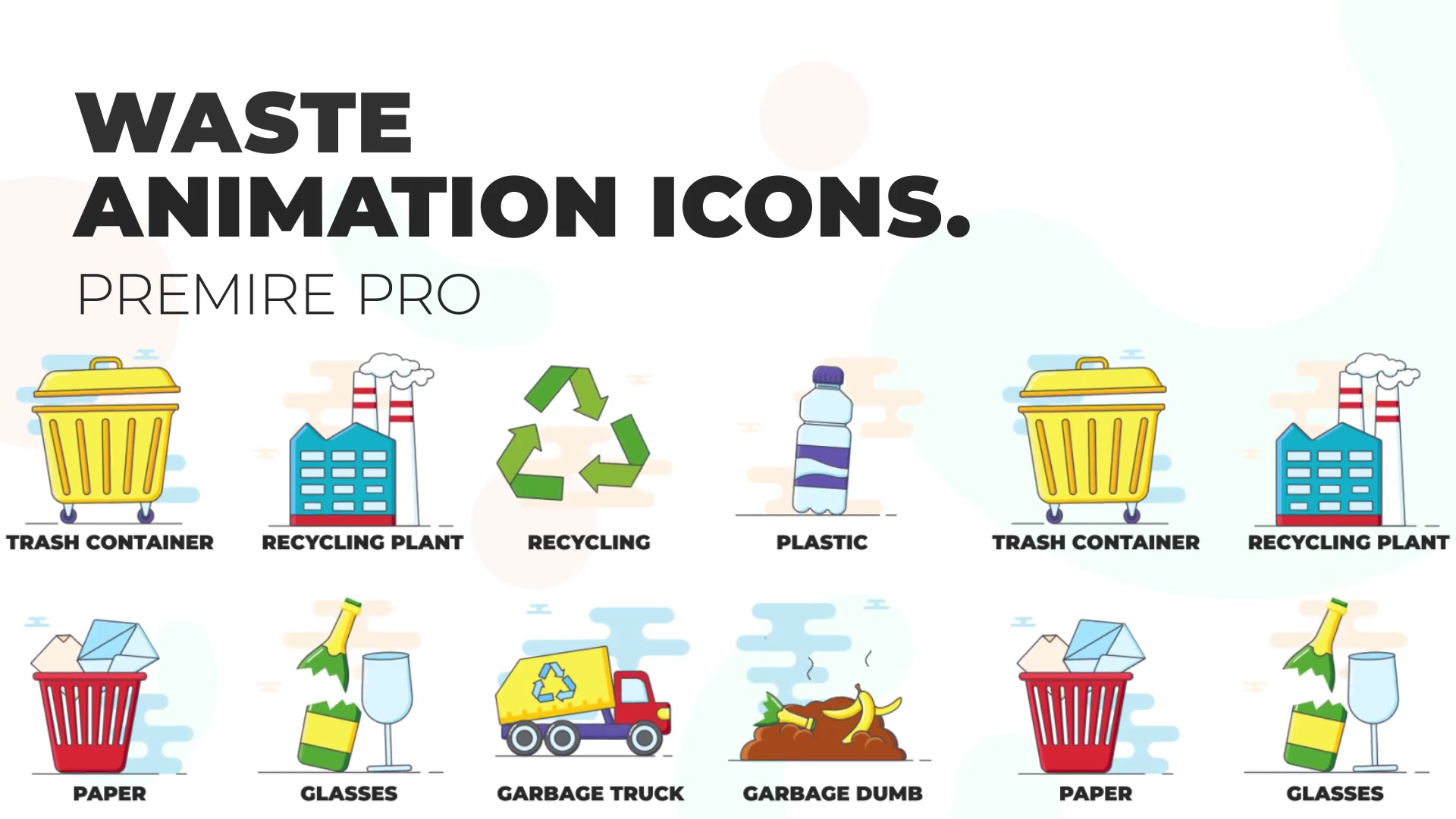 Waste management Animation Icons (MOGRT) Videohive 37236331 Premiere Pro Image 3