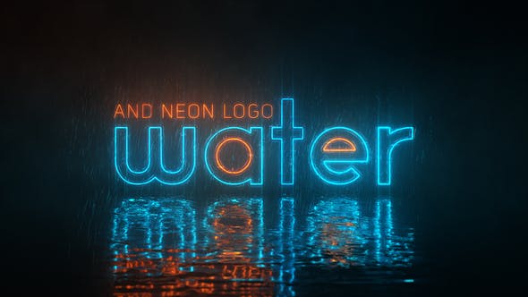 Water and Neon Logo - Download Videohive 29819067