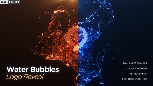Water Bubble Logo Reveal - Videohive Download 26136501