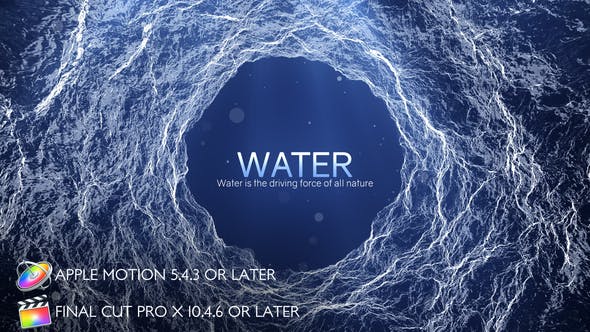 Water Inspirational Titles Apple Motion - Videohive Download 27910966