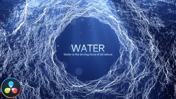 Water Inspirational Titles DaVinci Resolve - 33108613 Download Videohive