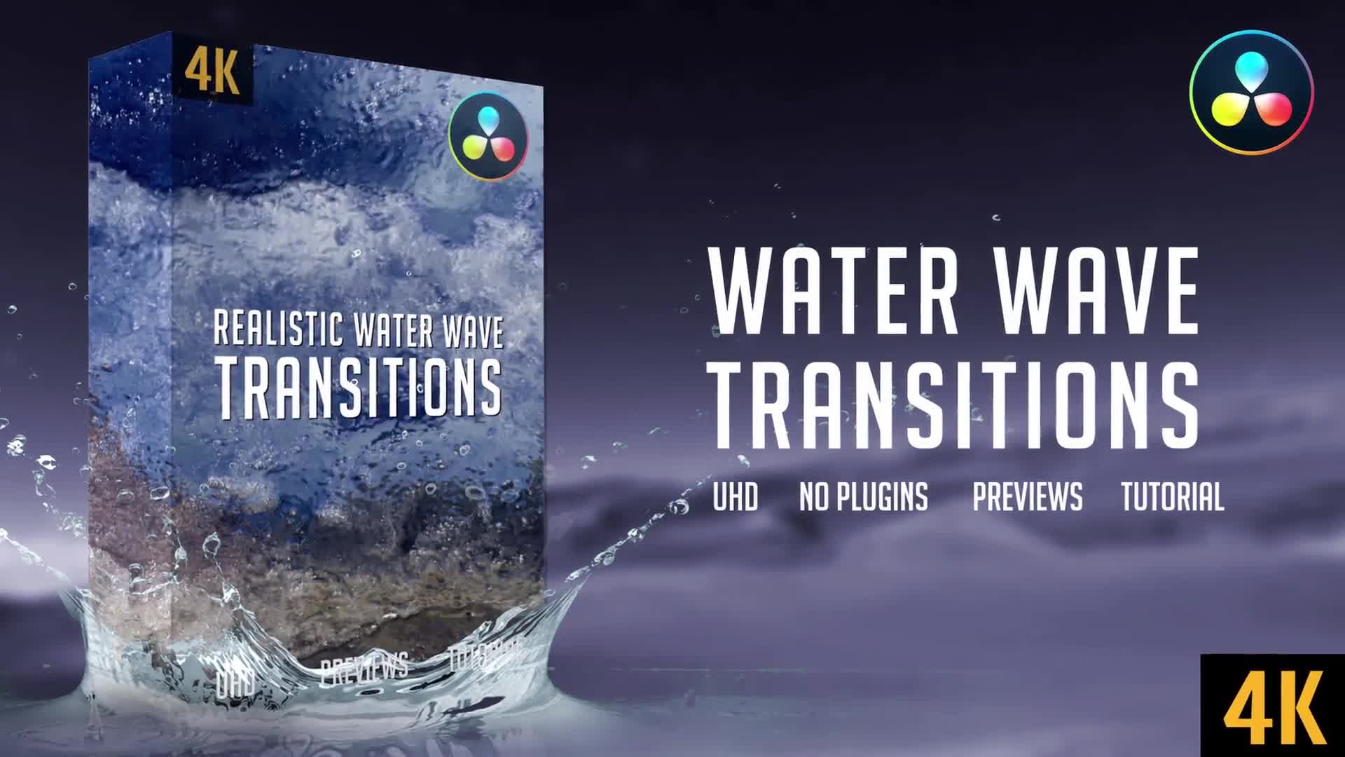 Water Wave Transitions | 4K Videohive 29476316 DaVinci Resolve Image 1