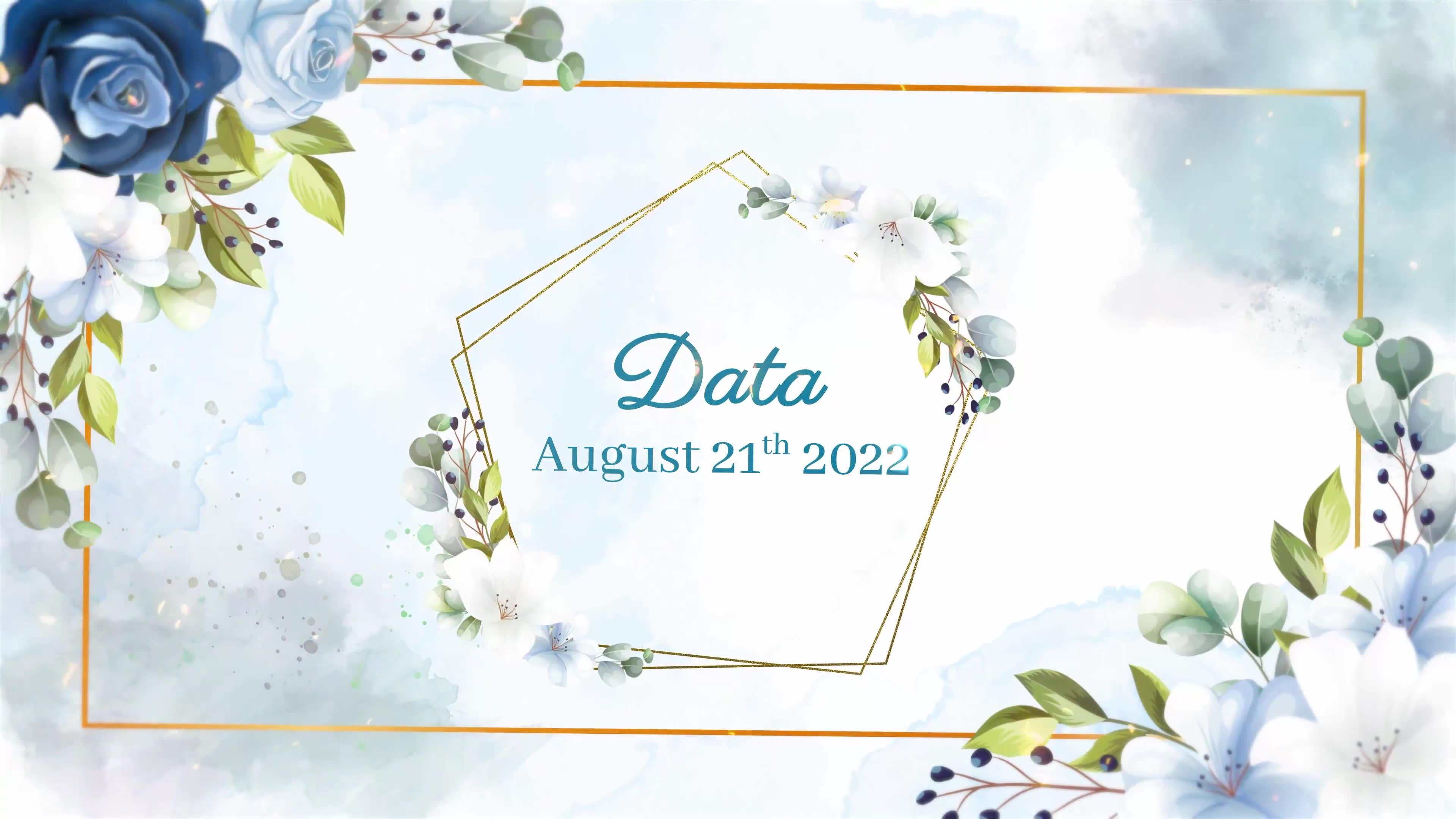 Watercolor and Floral Wedding Invitation Videohive 36778280 After Effects Image 3