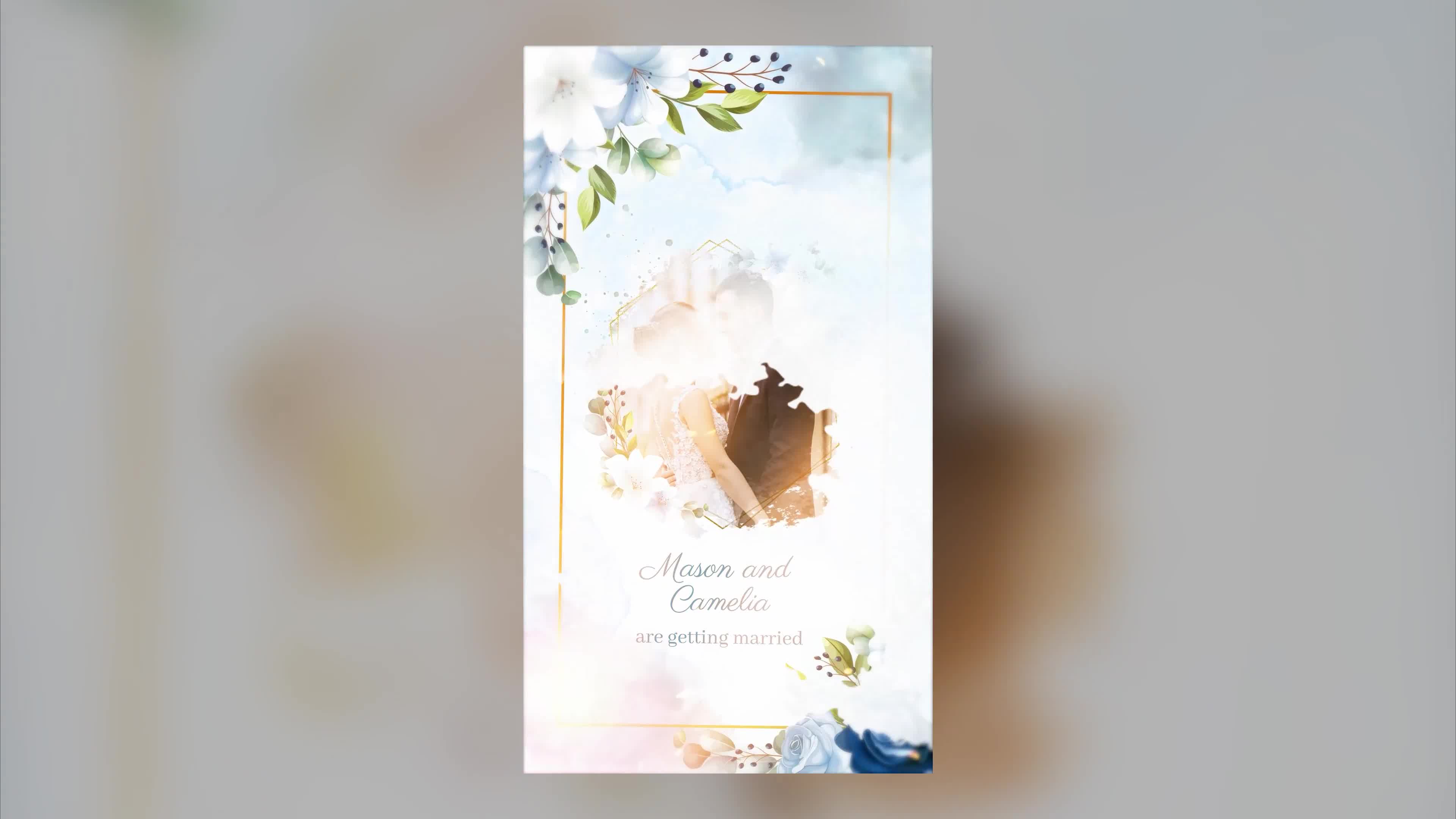 Watercolor and Floral Wedding Invitation Videohive 36778280 After Effects Image 8