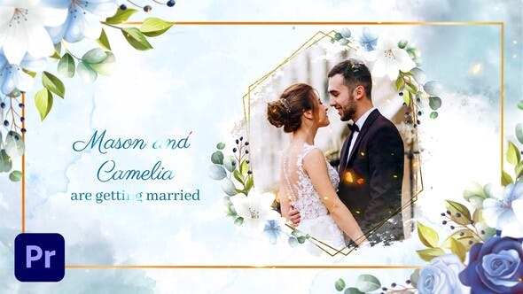Watercolor and Floral Wedding Invitation | MOGRT - Download 36819626 Videohive