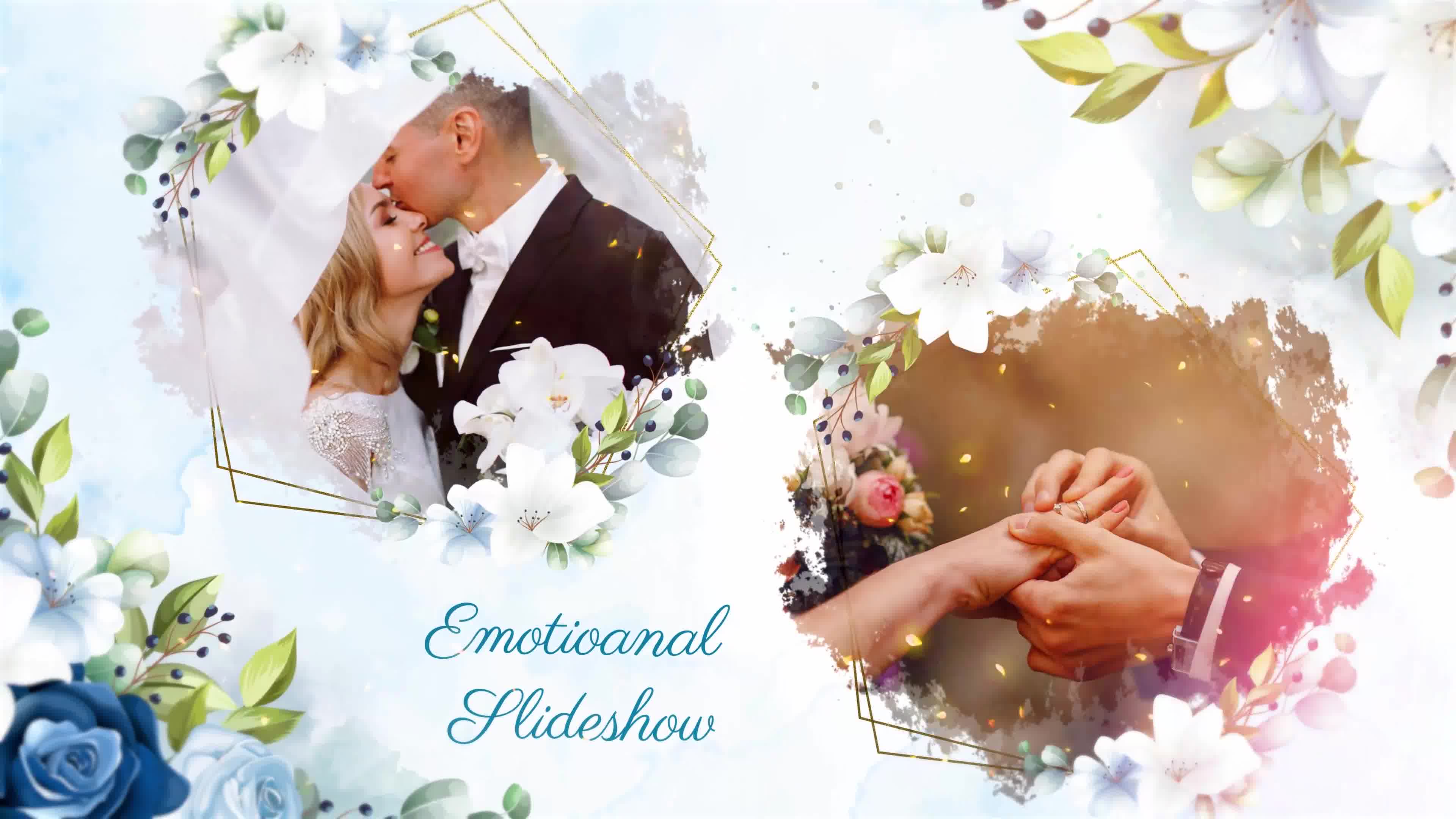 WaterColor and Floral Wedding Slideshow Videohive 36831945 After Effects Image 11
