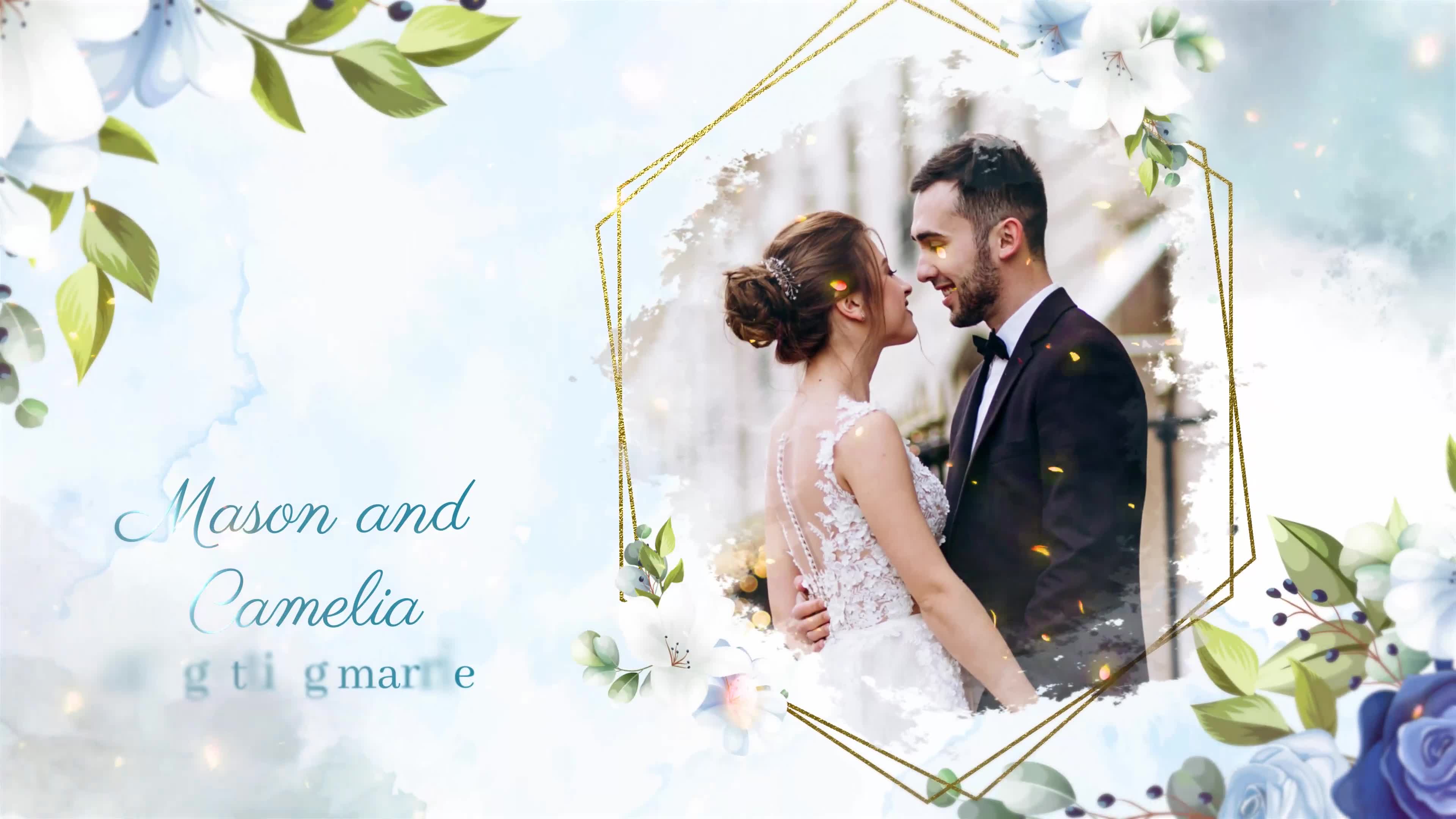 WaterColor and Floral Wedding Slideshow Videohive 36831945 After Effects Image 2