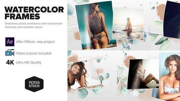 Watercolor Frames Slideshow - Videohive Download 30110817