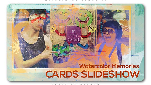 Watercolor Memories Cards Slideshow - Download Videohive 20590519