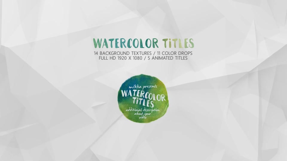 WaterColor Titles Videohive 19822483 After Effects Image 3