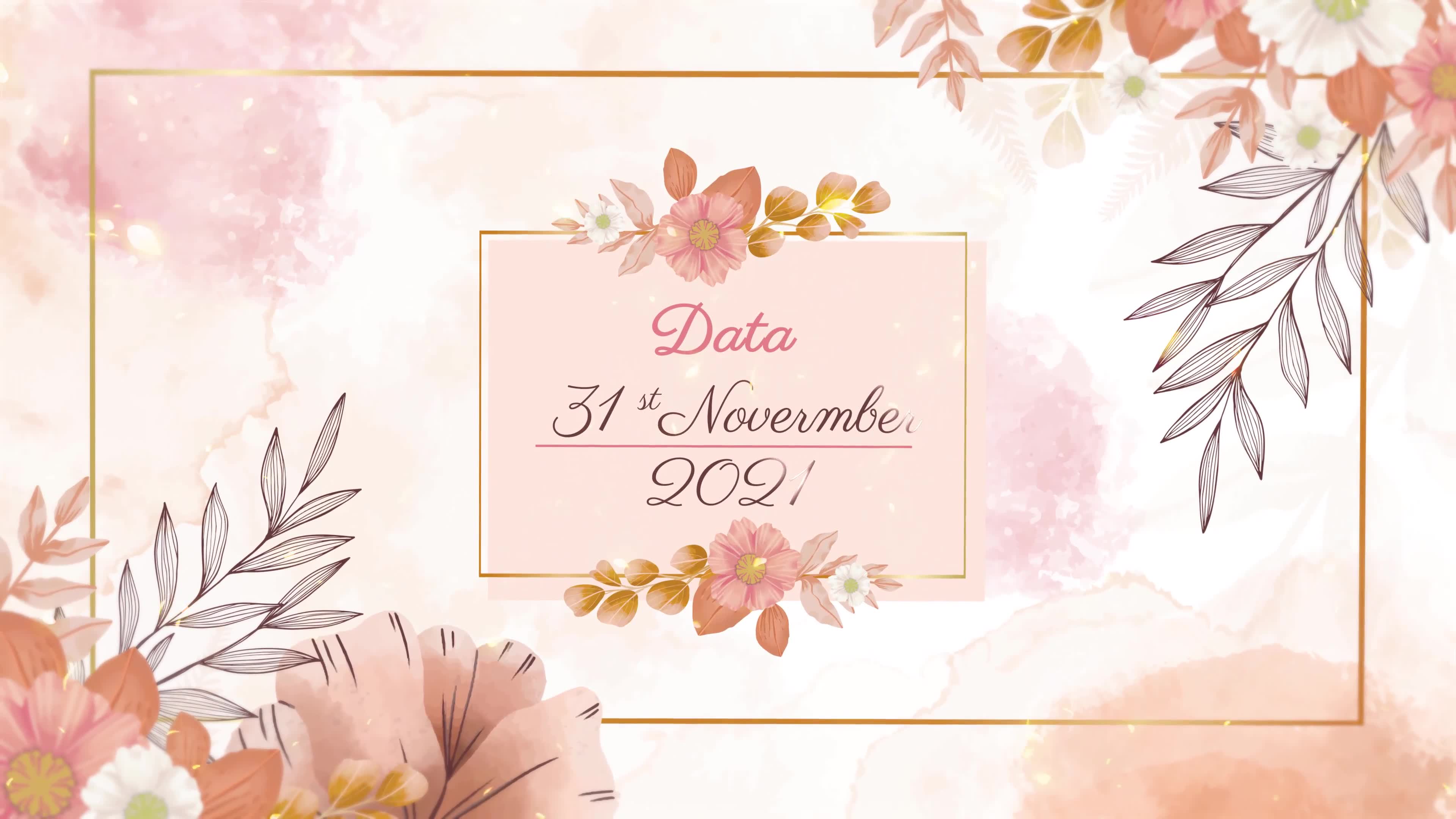 Watercolor Wedding Invitation Videohive 34305109 After Effects Image 3