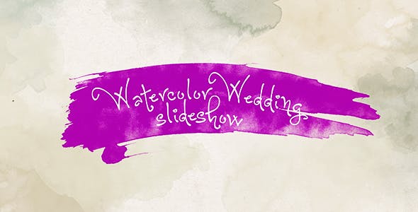Watercolor Wedding Slideshow - Videohive Download 17892880