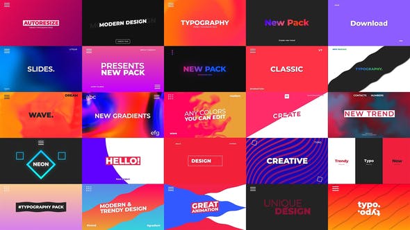 Wave 25 Typography Scenes - Download Videohive 26048422