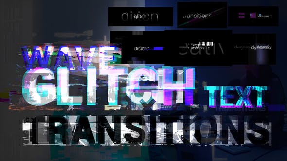 Wave Glitch Text Transitions - 38175389 Download Videohive