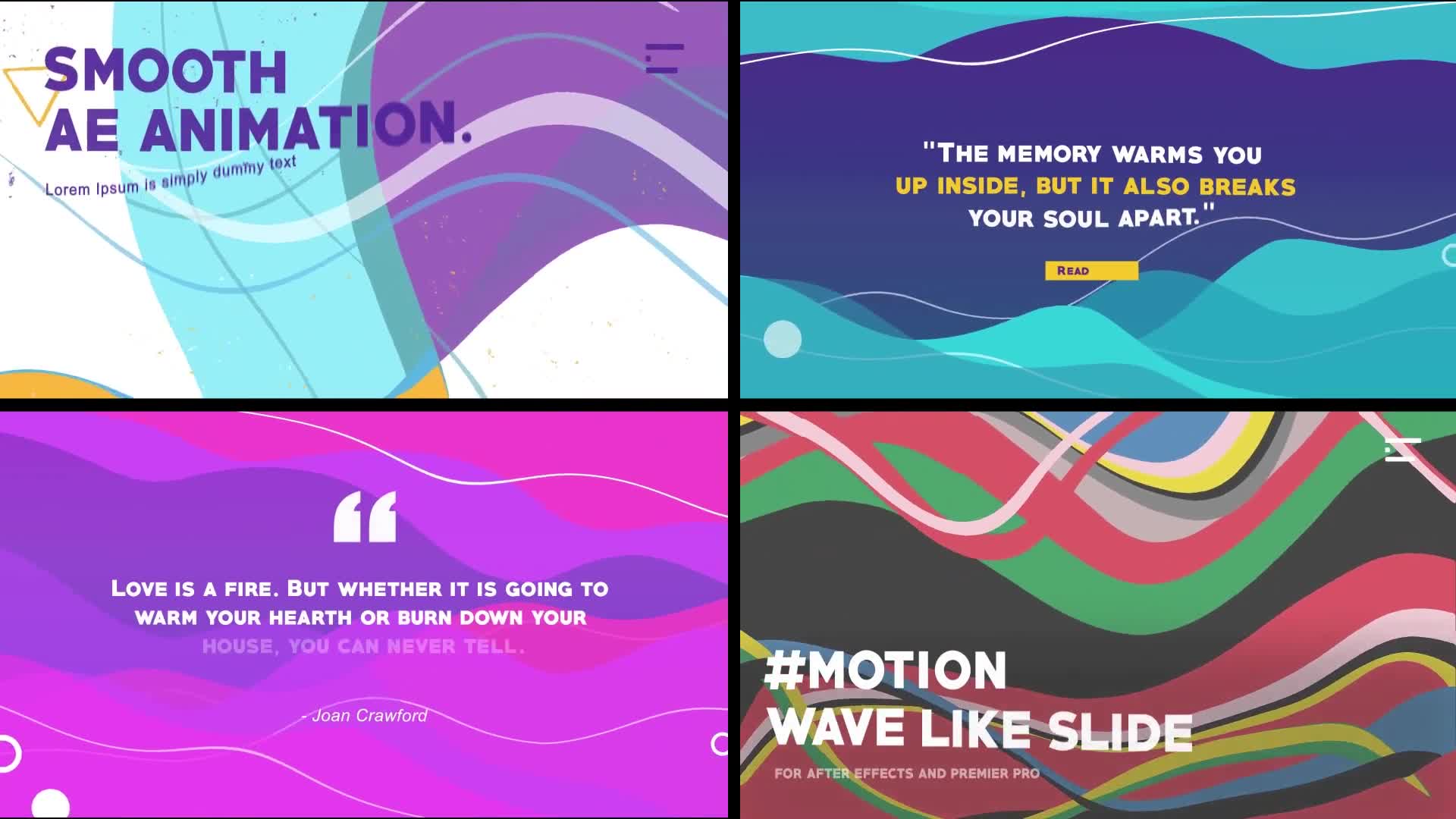 Wave like Slides: Quote titles [After Effects] Videohive 37053835 After Effects Image 1