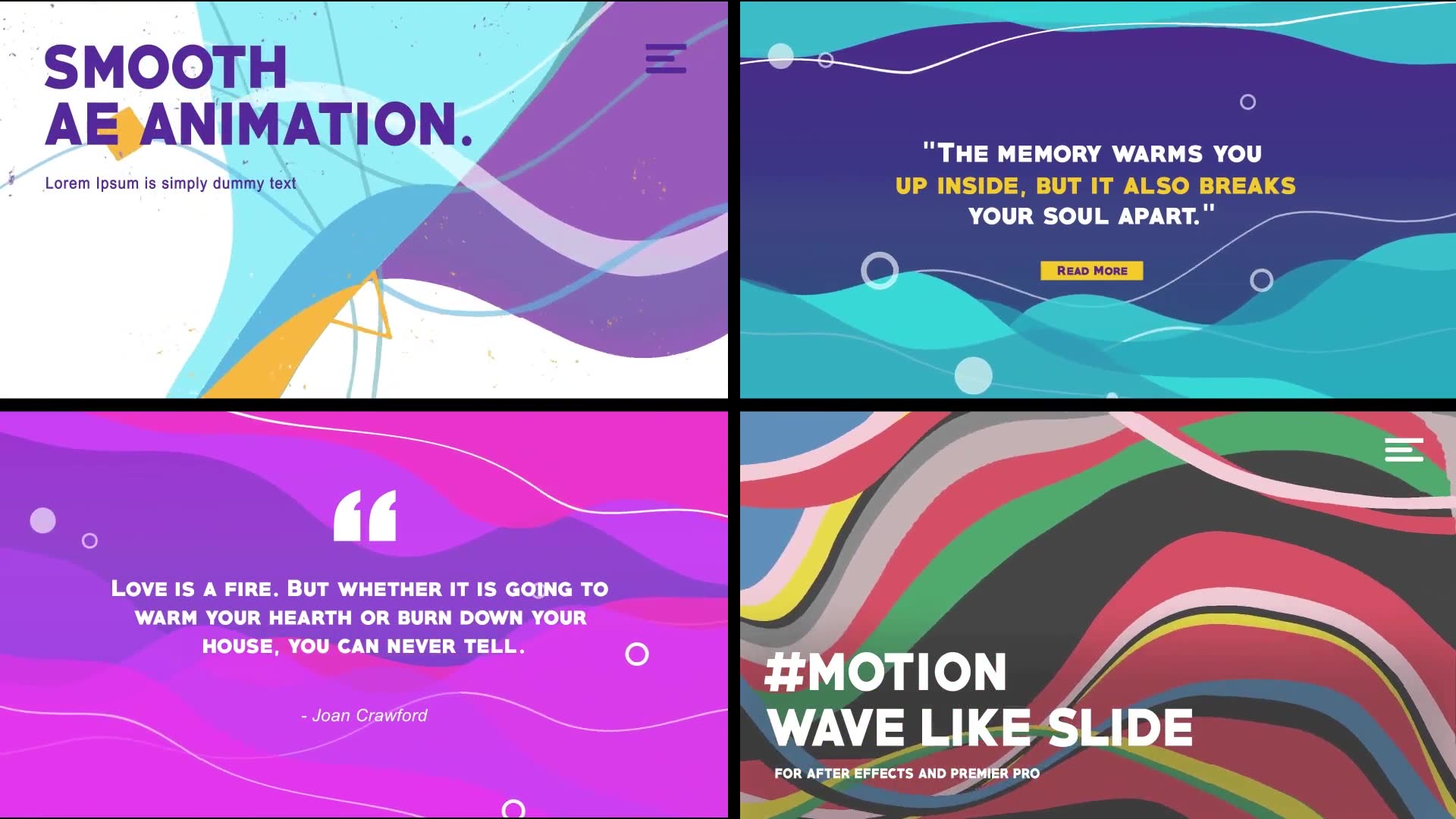 Wave like Slides: Quote titles [After Effects] Videohive 37053835 After Effects Image 3