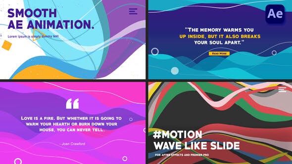 Wave like Slides: Quote titles [After Effects] - 37053835 Videohive Download