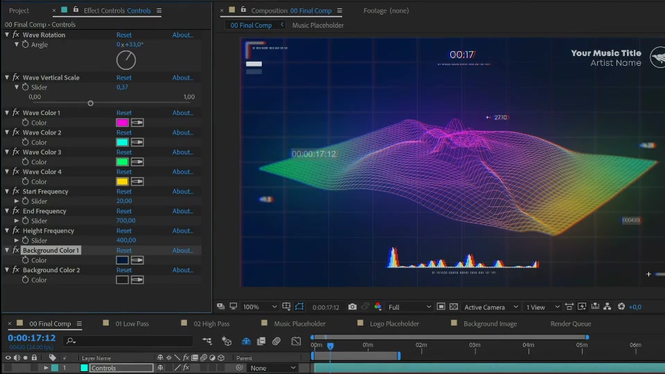 after effects wave music visualizer download
