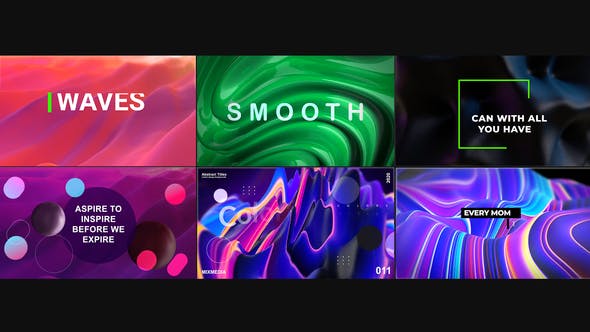Waves Abstract Titles - Videohive Download 28404843