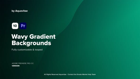 Wavy Gradient Backgrounds l MOGRT for Premiere Pro - 37187414 Videohive Download