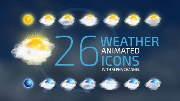 Weather Forecast Icons Set - Download Videohive 14206524