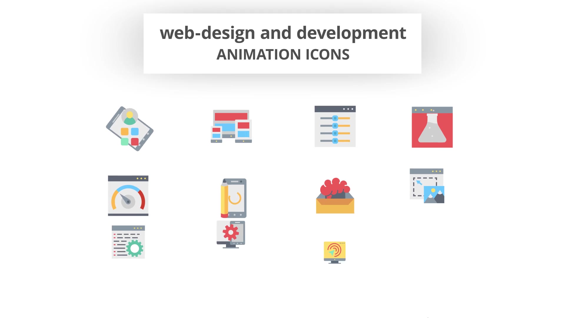 WEB and Graphic Design Animation Icons Videohive 26635322 After Effects Image 4