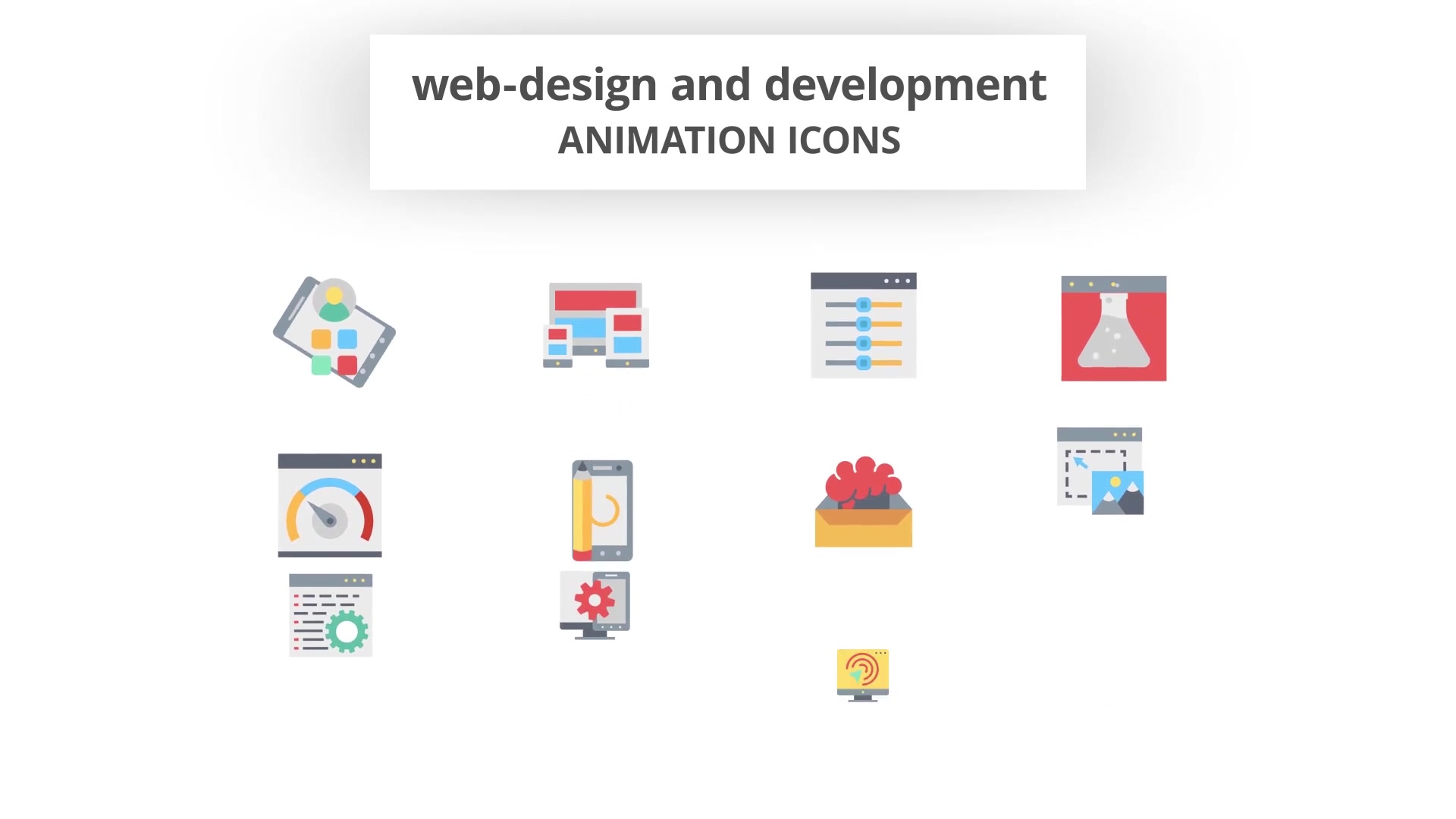 WEB and Graphic Design Animation Icons (MOGRT) Videohive 26756507 Premiere Pro Image 4