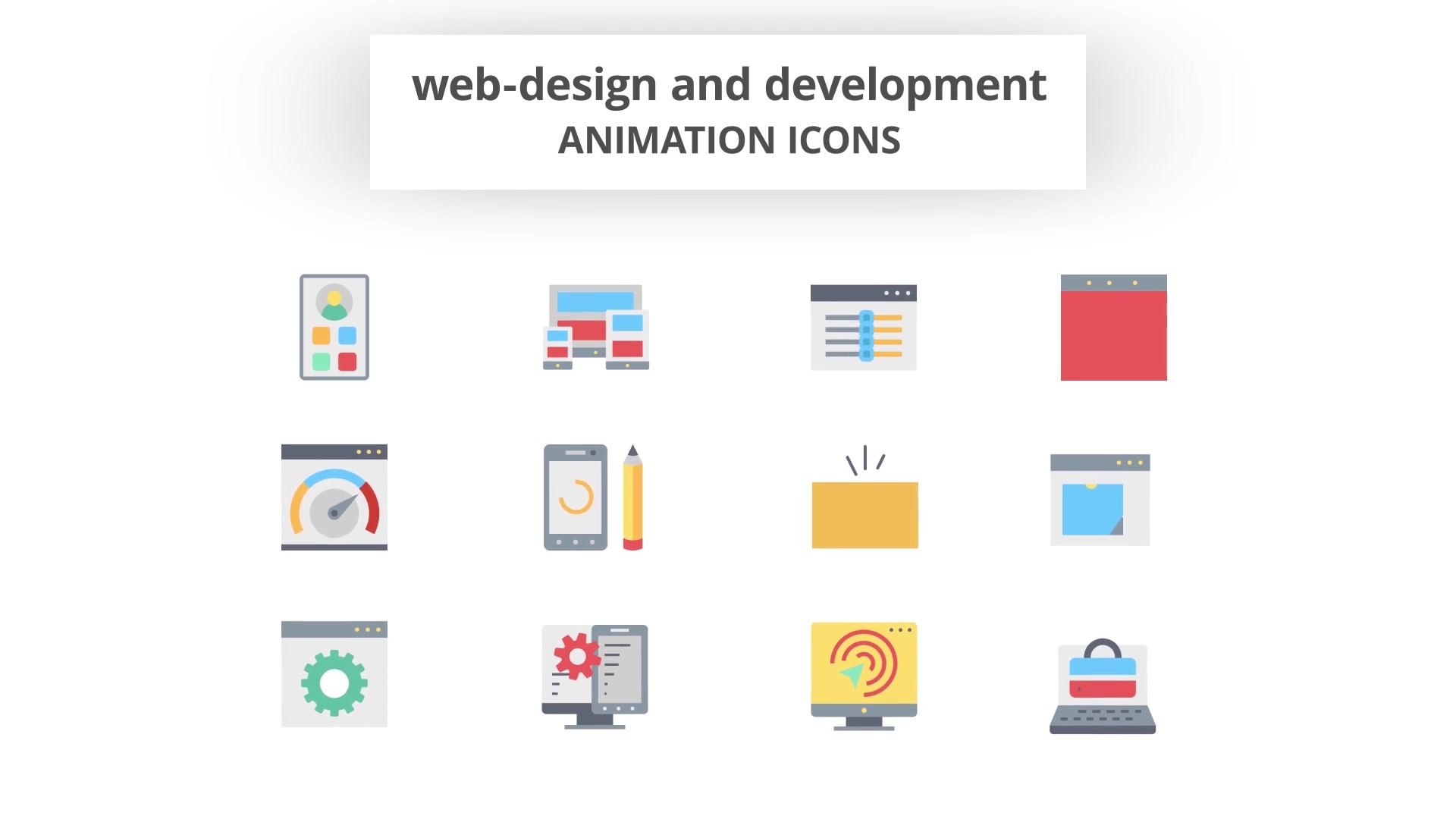 WEB and Graphic Design Animation Icons (MOGRT) Videohive 26756507 Premiere Pro Image 5