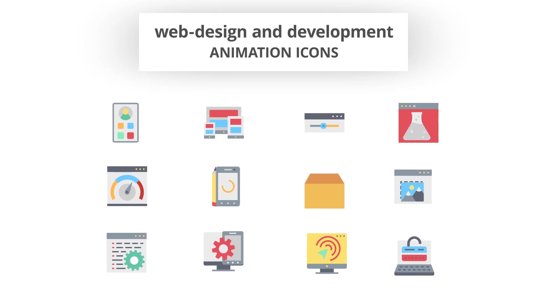 WEB and Graphic Design Animation Icons (MOGRT) Videohive 26756507 Premiere Pro Image 7