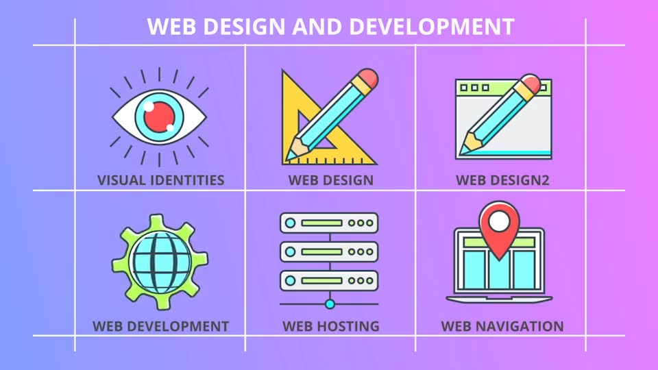 Web Design And Development 30 Animated Icons - Download Videohive 21303346