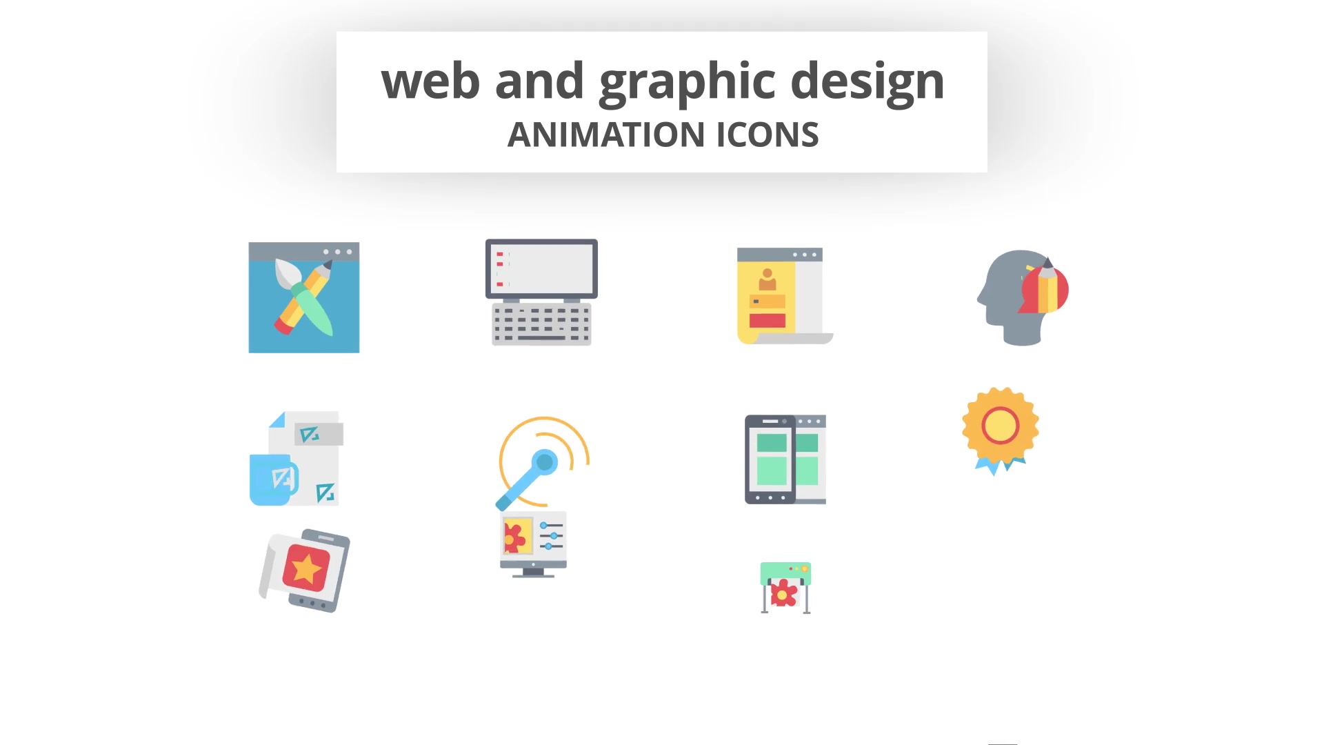Web Design and Development Animation Icons Videohive 26635365 After Effects Image 4