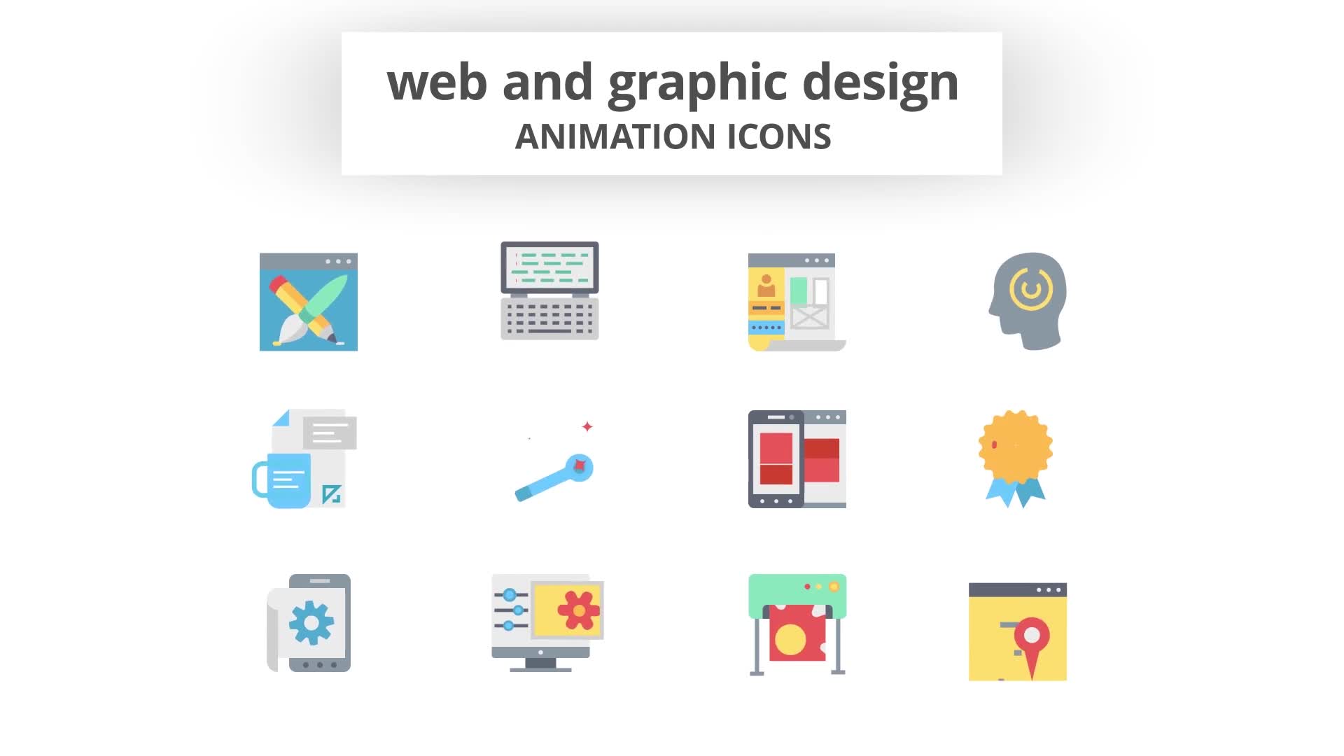 Web Design and Development Animation Icons (MOGRT) Videohive 26756524 Premiere Pro Image 10