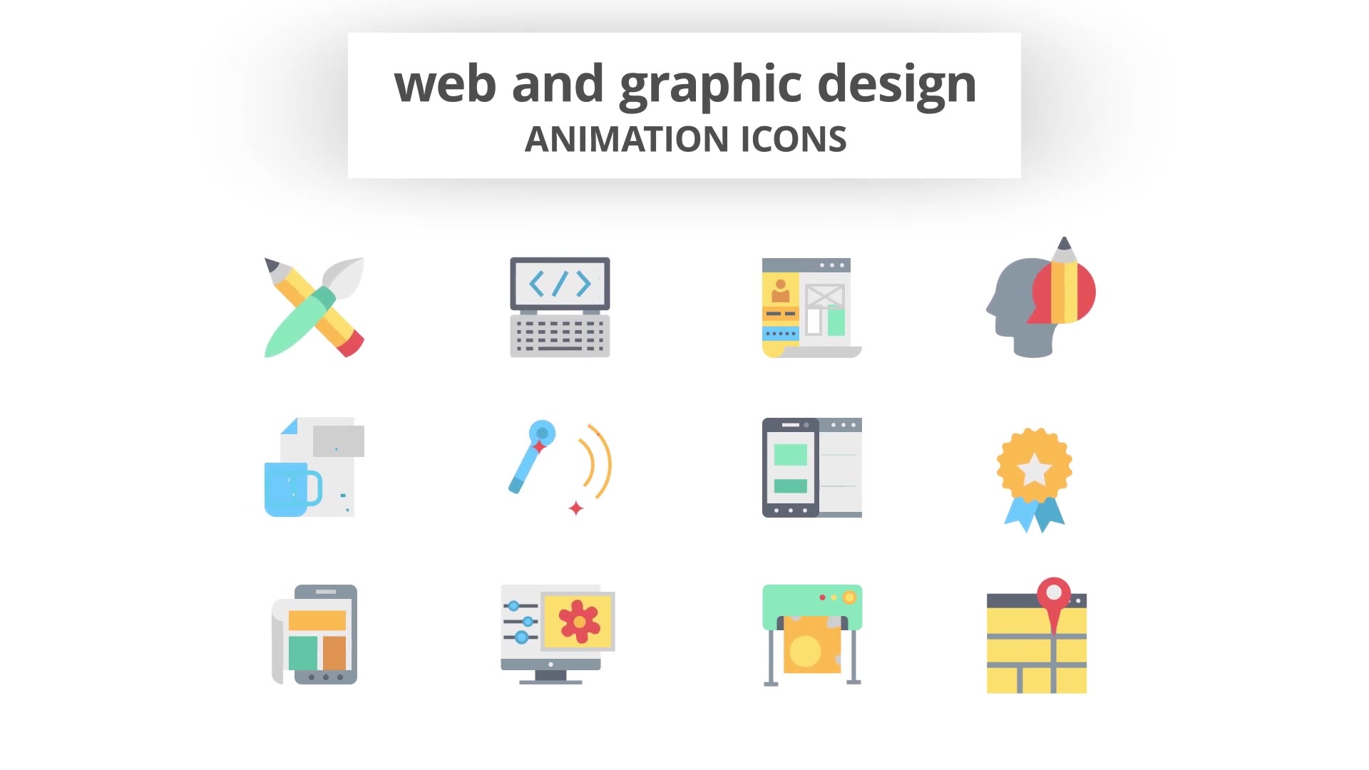 Web Design and Development Animation Icons (MOGRT) Videohive 26756524 Premiere Pro Image 8
