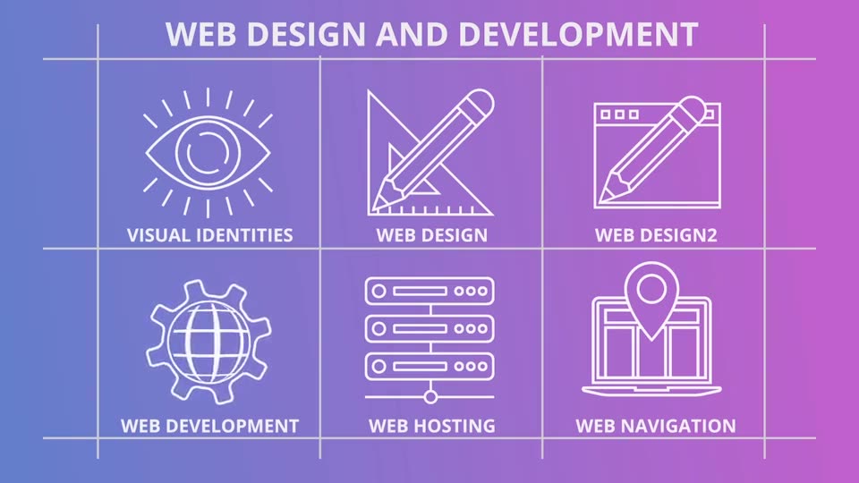 Web Design And Development Outline Icons - Download Videohive 21303260