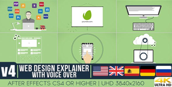 Web Design Explainer With Voice Over - Videohive Download 13424208