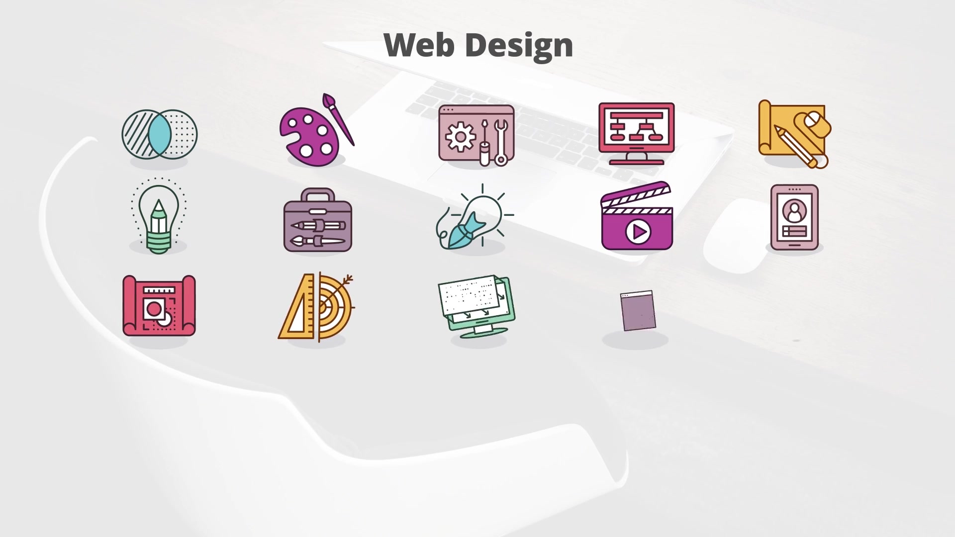 Web Design Flat Animation Icons - Download Videohive 23370362