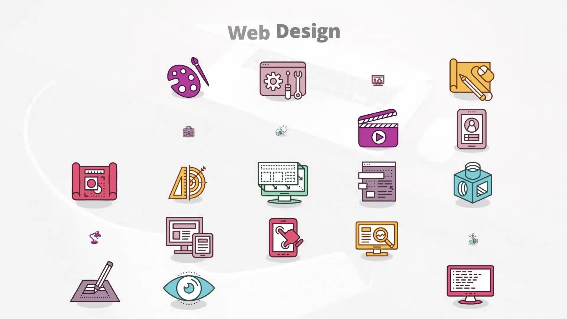 Web Design Flat Animation Icons (MOGRT) Videohive 23659604 Premiere Pro Image 11