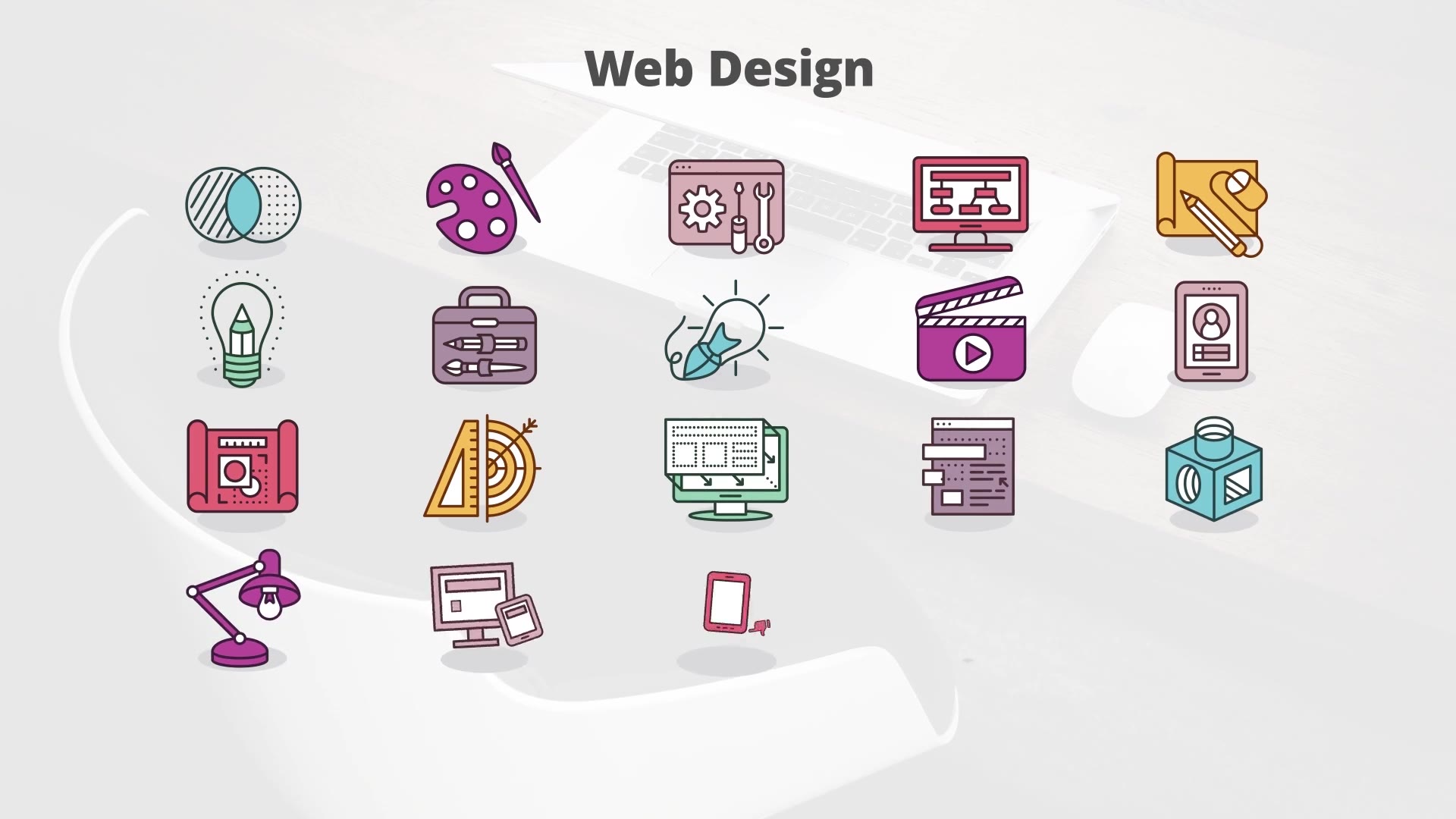 Web Design Flat Animation Icons (MOGRT) Videohive 23659604 Premiere Pro Image 7