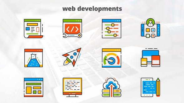Web Development Flat Animated Icons - Download Videohive 24429475