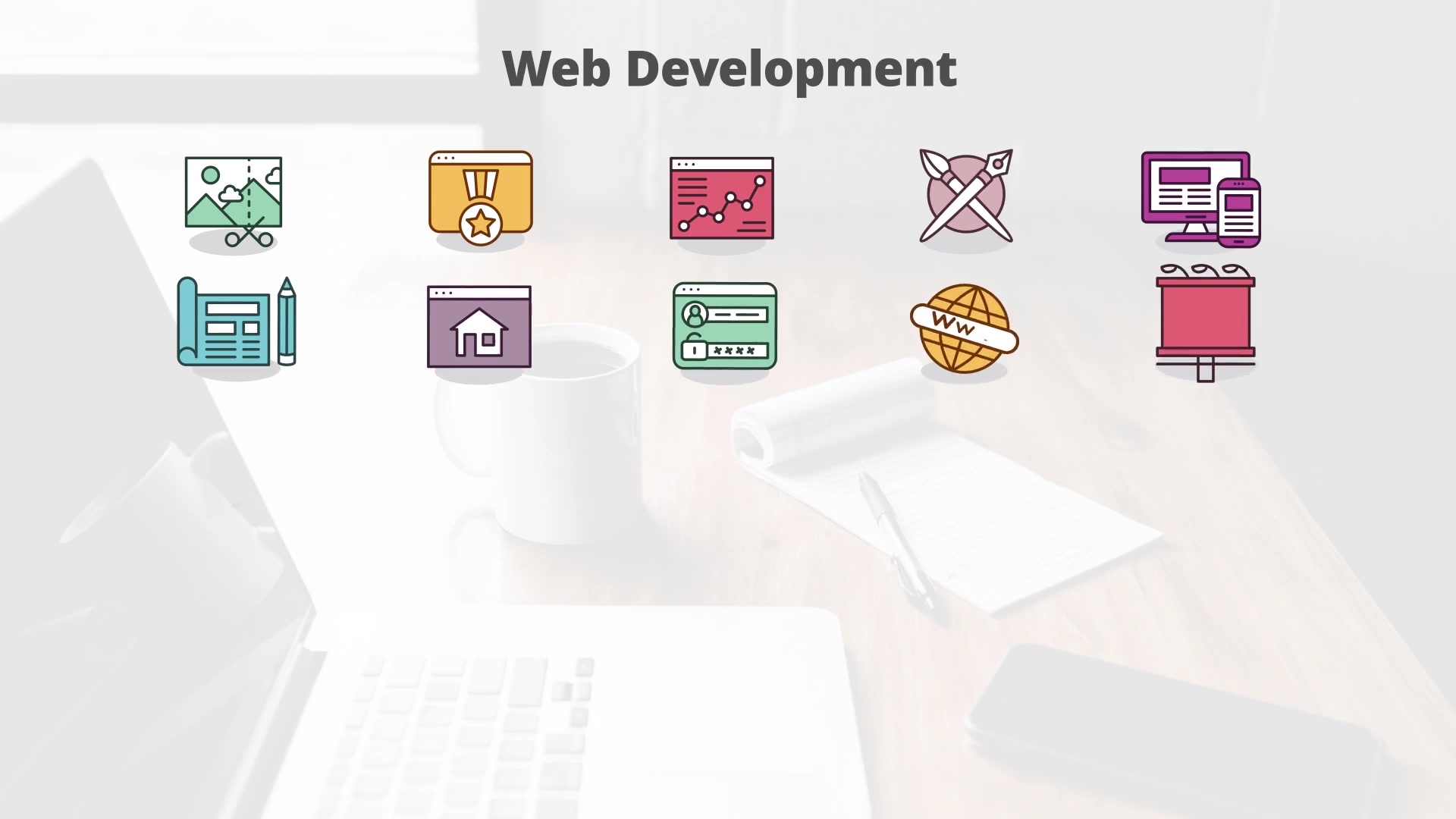 Web Development Flat Animation Icons - Download Videohive 23380944