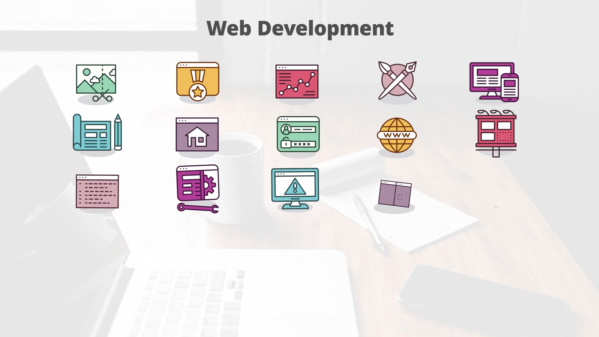 Web Development Flat Animation Icons - Download Videohive 23380944