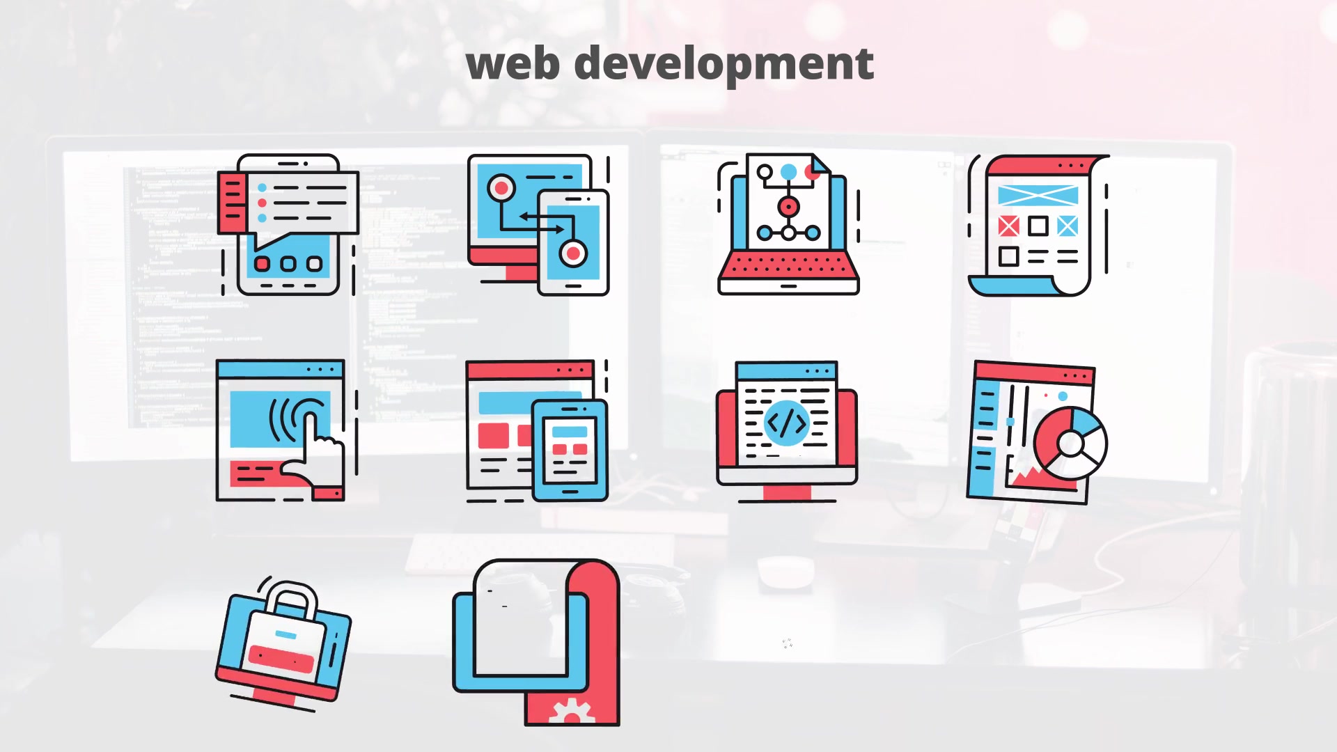 Web Development – Thin Line Icons - Download Videohive 23455772