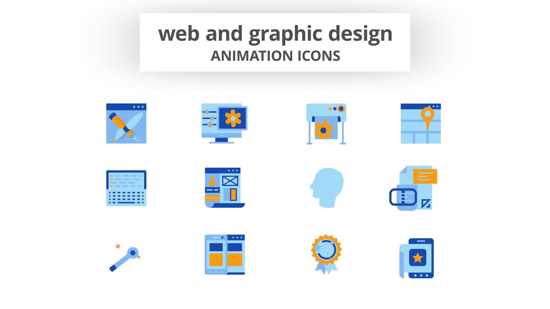 WEB & Graphic Design Animation Icons Videohive 28168507 After Effects Image 10