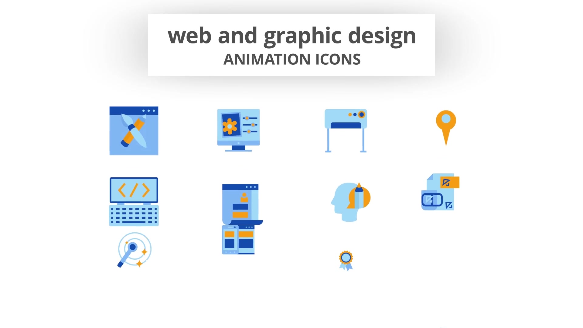 WEB & Graphic Design Animation Icons Videohive 28168507 After Effects Image 4