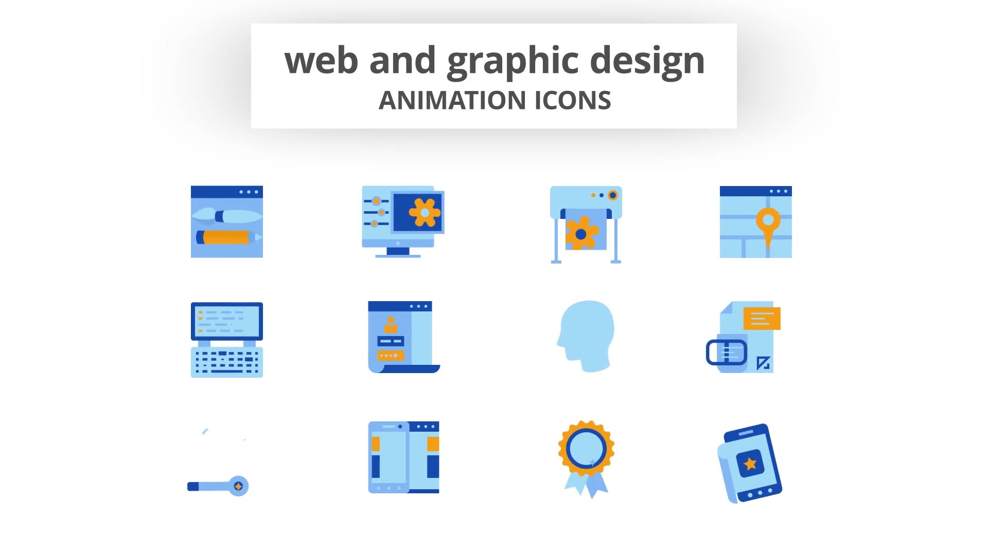 WEB & Graphic Design Animation Icons Videohive 28168507 After Effects Image 7